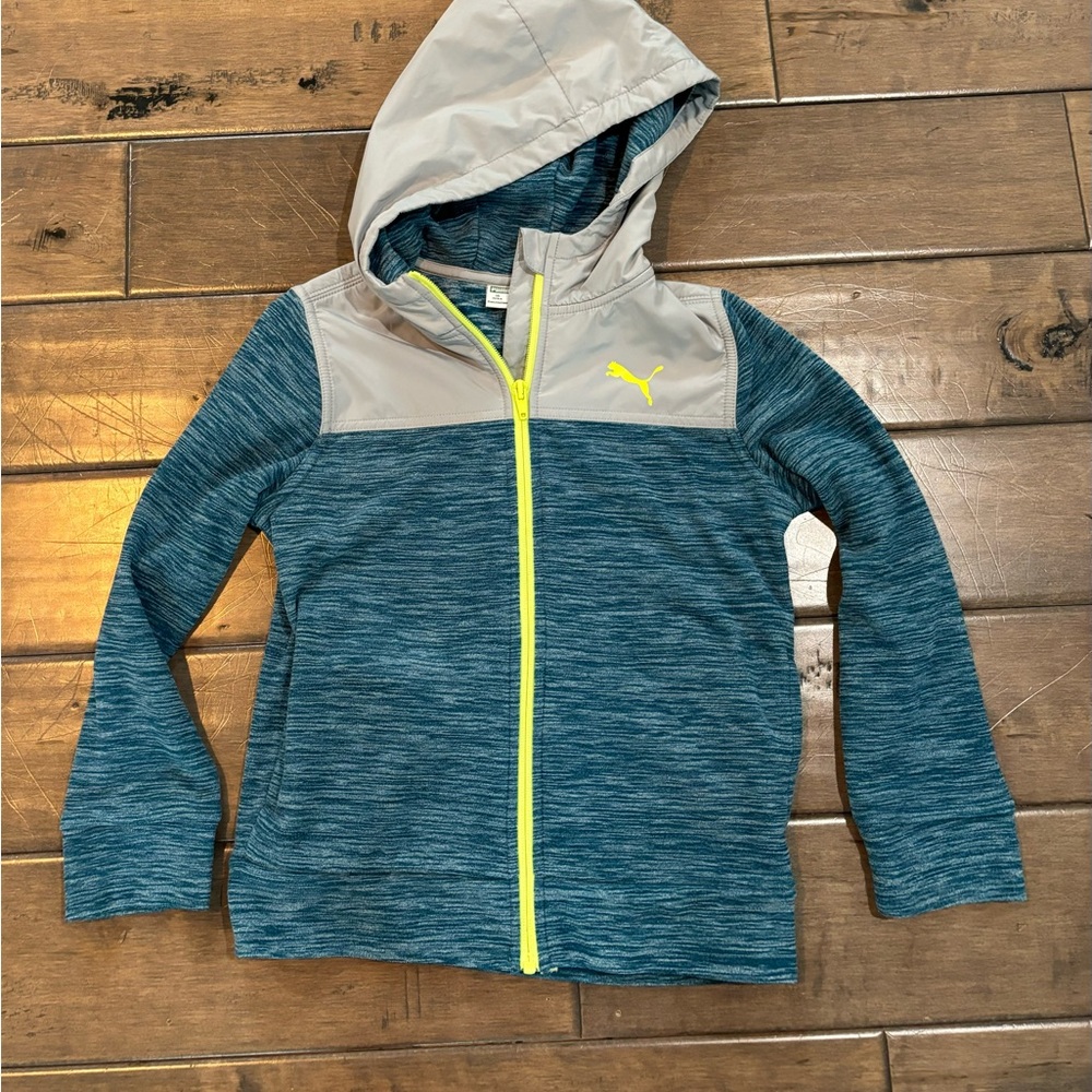 Boys hooded zip up fleece